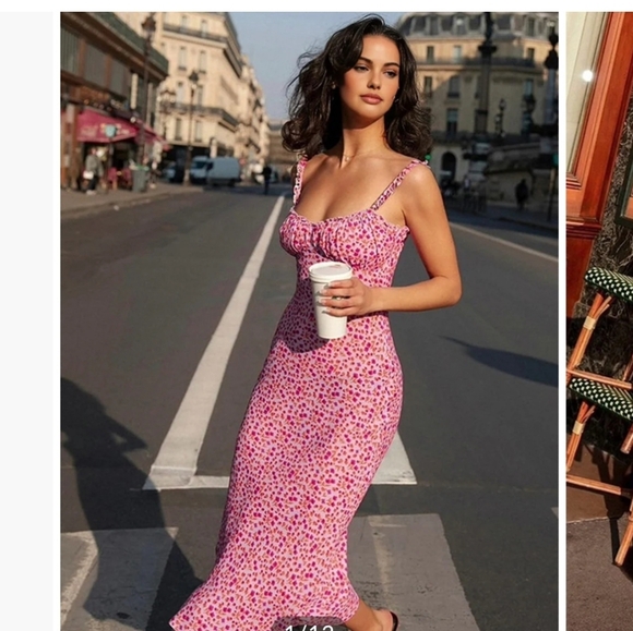 Commense Dresses & Skirts - Commense Cami Floral Midi Vacation Dress Slim Fit Sz S NWT